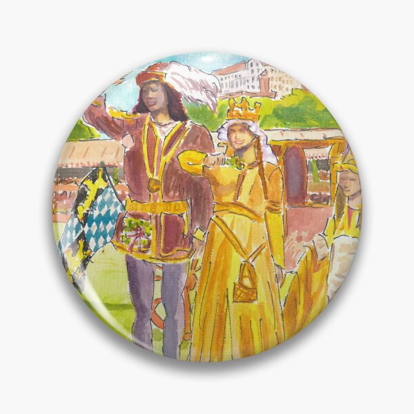 Artikelvorschau, Das Brautpaar begrüßt die Gäste der historischen Landshuter Hochzeit auf dem Turniergelände entworfen und verkauft von artshop77.