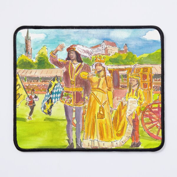 Item preview, The bride and groom greet the guests of the historic Landshut wedding on the tournament grounds designed and sold by artshop77.