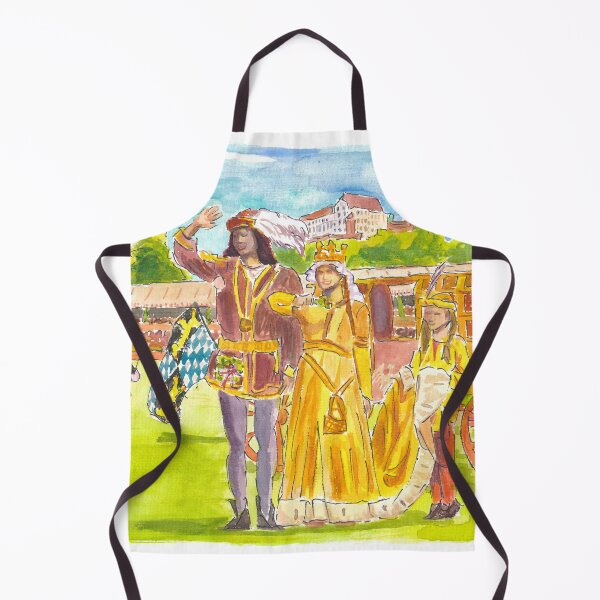 Item preview, The bride and groom greet the guests of the historic Landshut wedding on the tournament grounds designed and sold by artshop77.