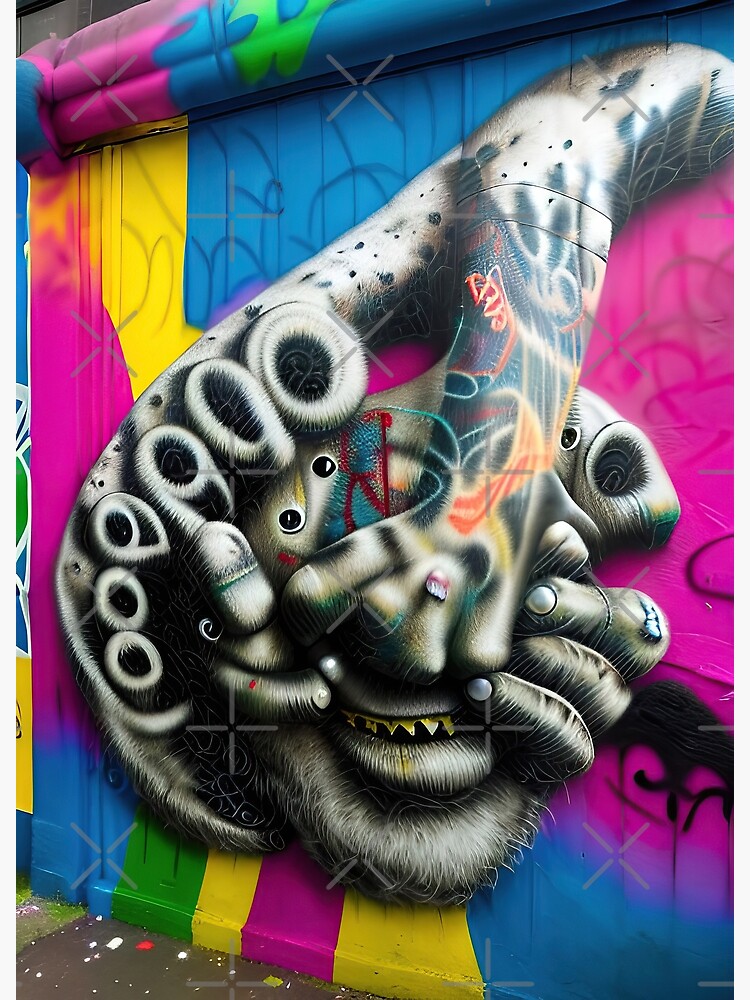 Graffiti Street Art Abstract Wall Art | Urban Spray Paint Illustration  Poster