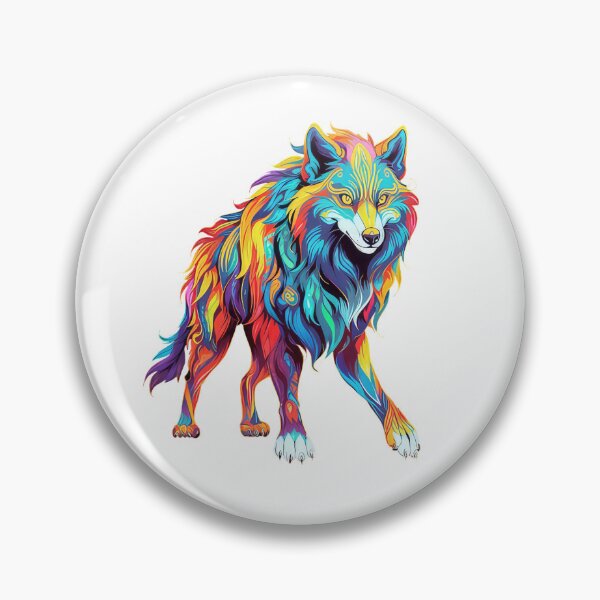 Item preview, colorful wolf designed and sold by normal-design.