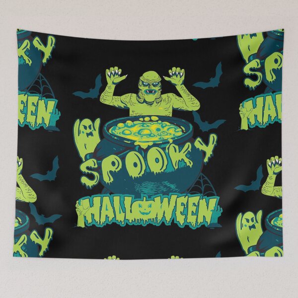 Item preview, Spooky Helloween Ghost Cauldron Design designed and sold by Odetee.