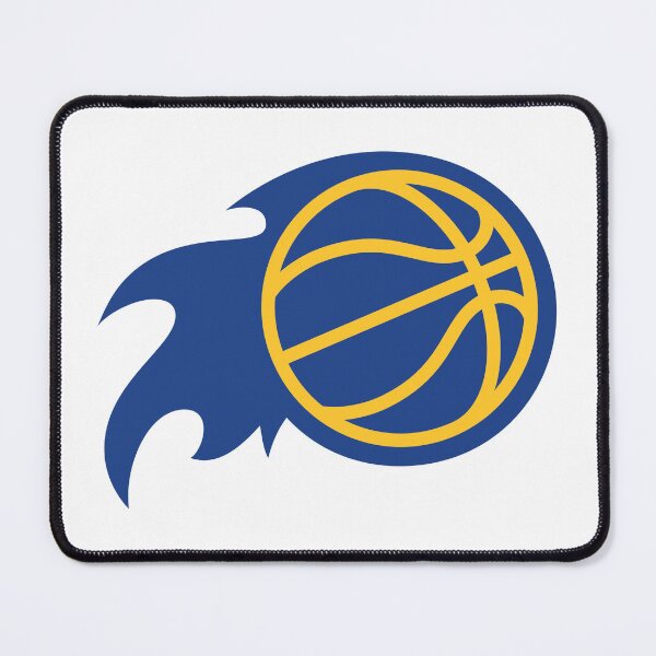 Item preview, Basketball with flames blue yellow designed and sold by Tarroi.