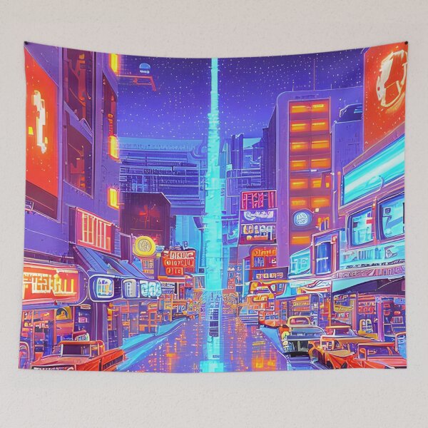 Item preview, Futuristic Cityscape: Seamless Blend of Digital Realities and Glitch Art designed and sold by Akira Miyamoto.