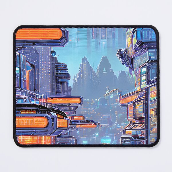 Item preview, Futuristic Cityscape: Seamless Blend of Digital Realities and Glitch Art designed and sold by Akira Miyamoto.