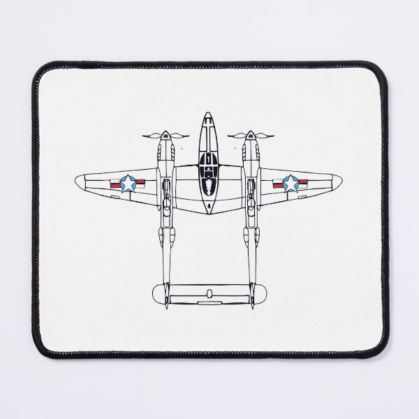 Item preview, P38 Lightning, Aeroplane, Aircraft, Illustrated Tribute designed and sold by FoleyPottery.