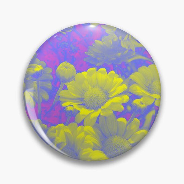 Item preview, Psychedelic Aesthetic Flowers - Daisies in Purple and Yellow designed and sold by Trish Dish.