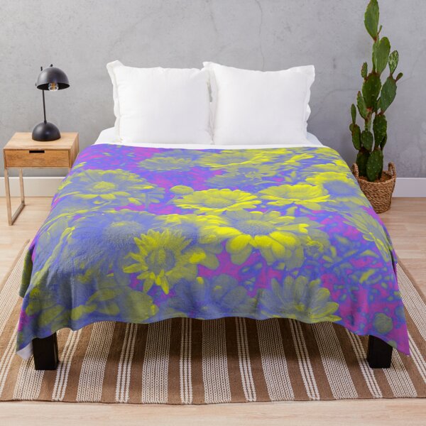 Item preview, Psychedelic Aesthetic Flowers - Daisies in Purple and Yellow designed and sold by Trish Dish.
