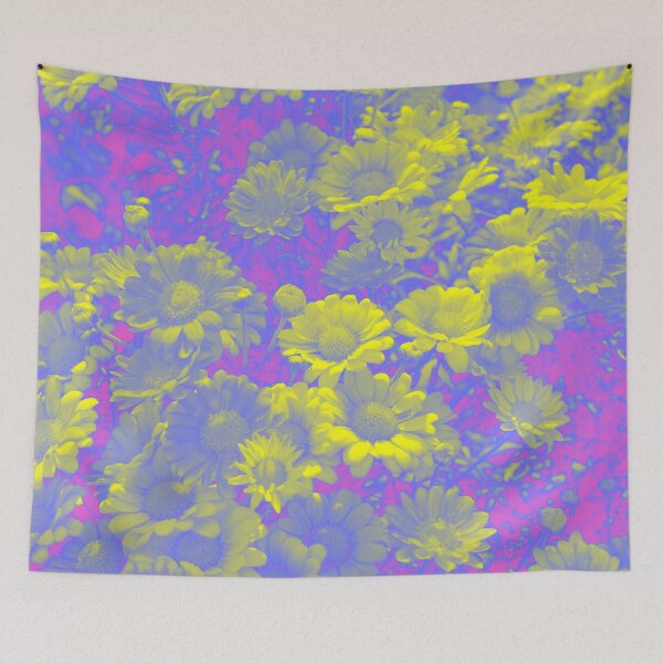Item preview, Psychedelic Aesthetic Flowers - Daisies in Purple and Yellow designed and sold by Trish Dish.