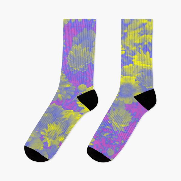 Item preview, Psychedelic Aesthetic Flowers - Daisies in Purple and Yellow designed and sold by Trish Dish.