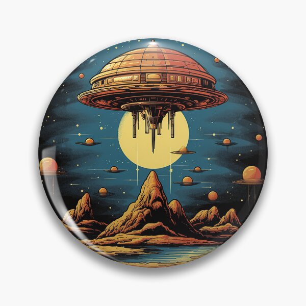 Item preview, Retro Alien Spaceship designed and sold by EdgarJake.