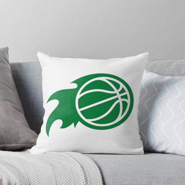 Item preview, Basketball with flames green white designed and sold by Tarroi.