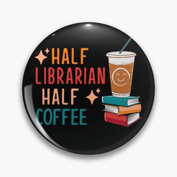 Artikelvorschau, Half Coffee Half Librarian Gifts Library Funny Librarian entworfen und verkauft von KsuAnn.