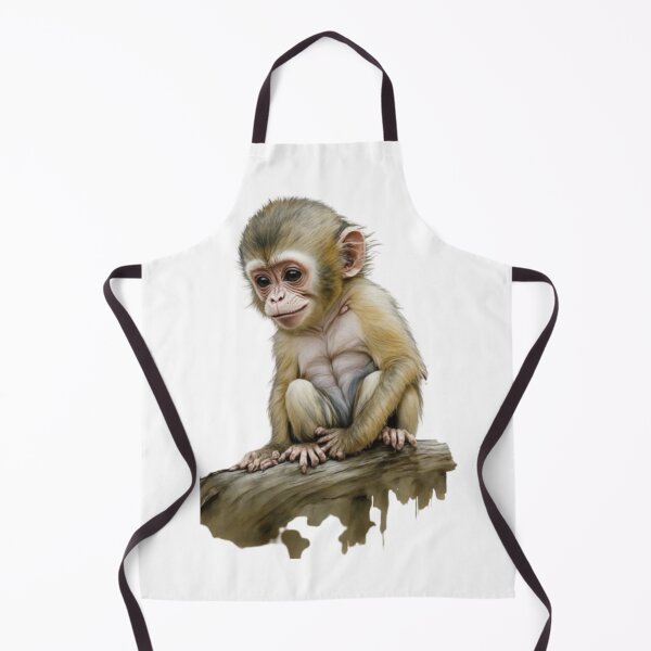 Item preview, Playful Innocence: Adorable Baby Monkey Art designed and sold by WildSpiritPaint.