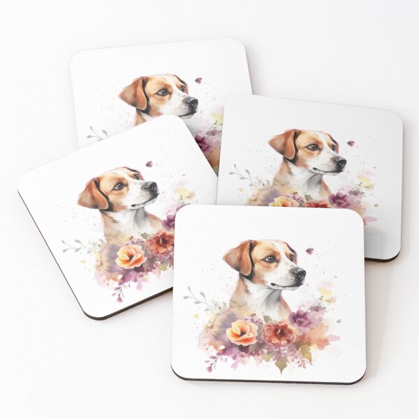 Item preview, Flower dogs watercolor 4 designed and sold by jessagirl.
