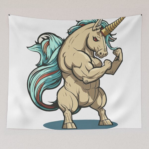 Item preview, Buff Swole unicorn designed and sold by Inky-Spiration.