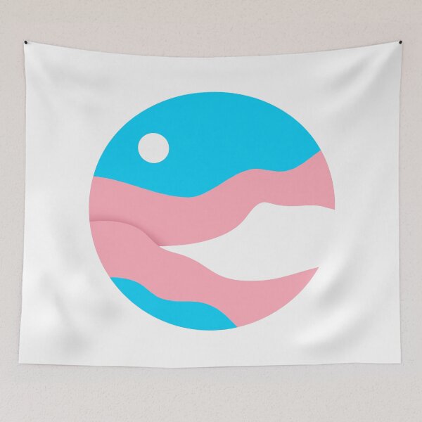 Item preview, Subtle trans flag landscape designed and sold by Allie Rockhill.