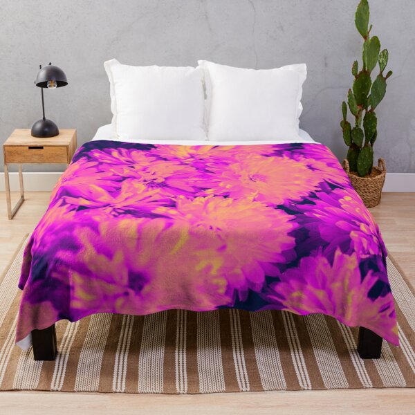 Item preview, Color Trip Flowers in Orange Fuchsia Pink and Purple designed and sold by Trish Dish.