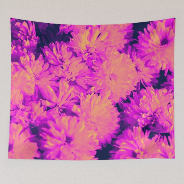 Item preview, Color Trip Flowers in Orange Fuchsia Pink and Purple designed and sold by Trish Dish.