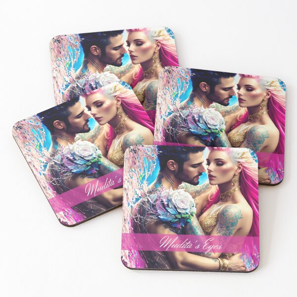Item preview,   Muditas Eyes Divine Couple Angelic Floral Romantic Branding Sticker designed and sold by MuditasEyes.