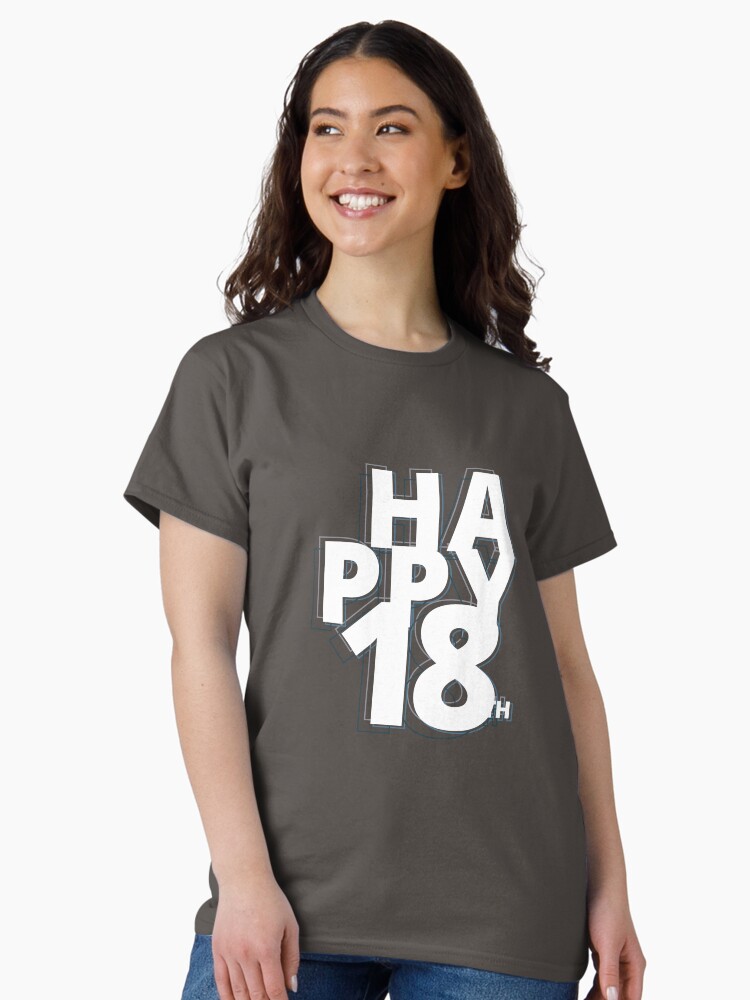 Thumbnail 2 of 7, Classic T-Shirt, Happy 18 years designed and sold by FunnyNoMark.