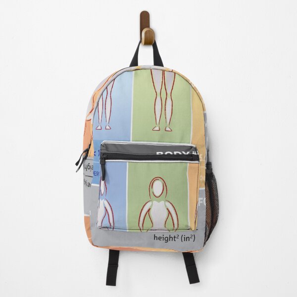Item preview, Illustration Body Mass Index with Body Silhouettes Corpulence 5 Classes Formulas Multicolor designed and sold by InfinityDsigns.