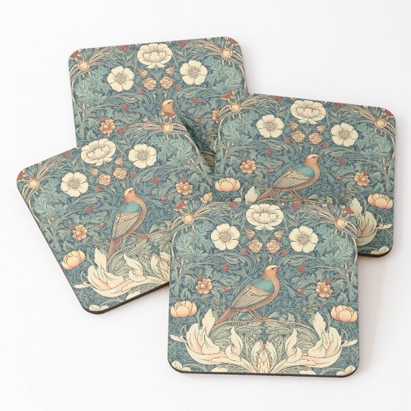 Item preview, Arts and Crafts Style Floral Pattern With A Bird designed and sold by HouseOfRosy.