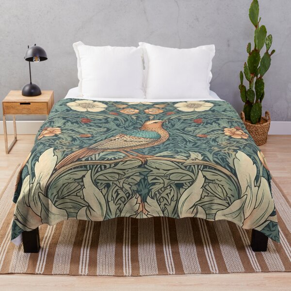 Item preview, Arts and Crafts Style Floral Pattern With A Bird designed and sold by HouseOfRosy.