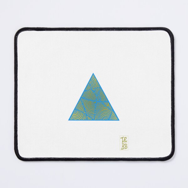 Item preview, Electric Skies - blue triangle, gold pen work designed and sold by TandBB.