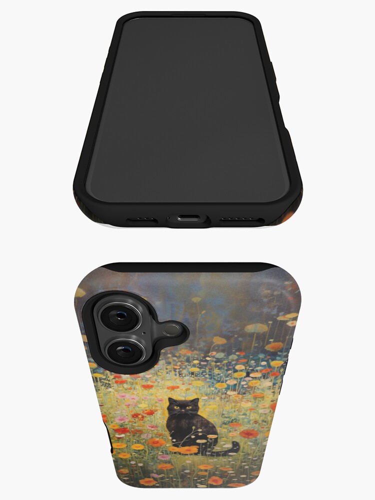 Aperçu 3 sur 4. Coque iPhone avec l'œuvre Chat de jardin de style Gustav Klimt créée et vendue par izzy2wonderland.
