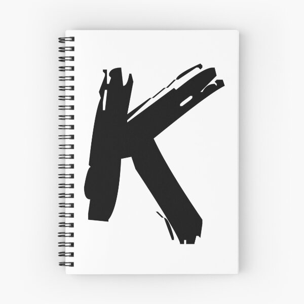 Item preview, K BRUSH STYLE CAPITAL LETTER INITIAL T-SHIRT MODERN MINIMALIST FONT LOGO TYPEFACE LETTERING TYPOGRAPHY MONOGRAM TEE designed and sold by prezziefactory.