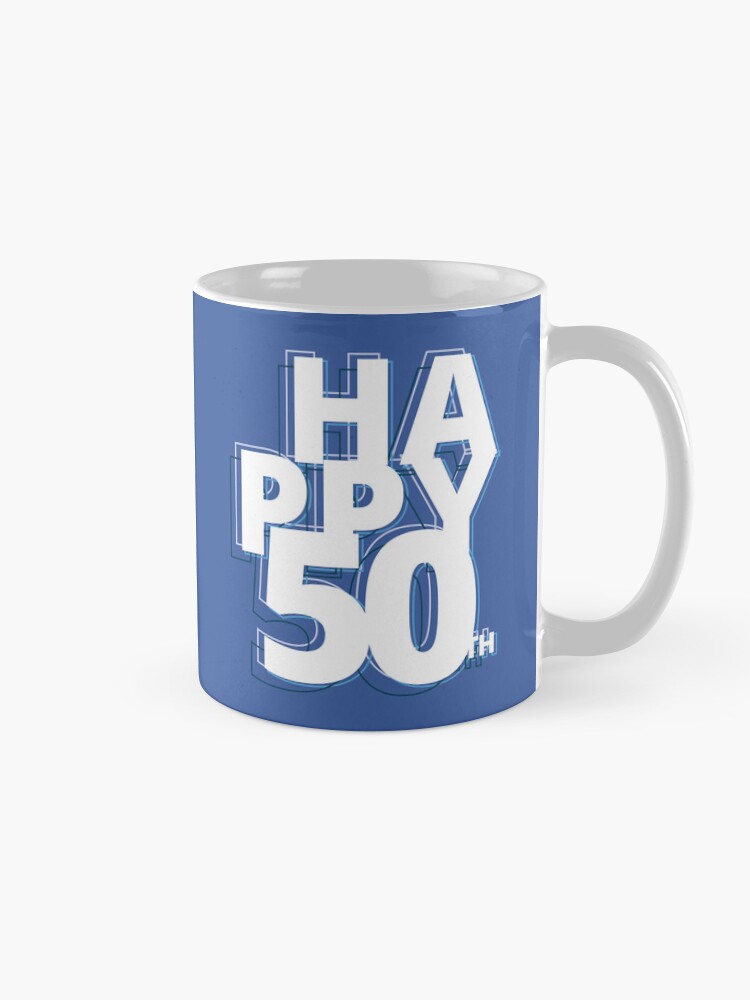 Thumbnail 5 of 6, Coffee Mug, happy 50 years designed and sold by FunnyNoMark.