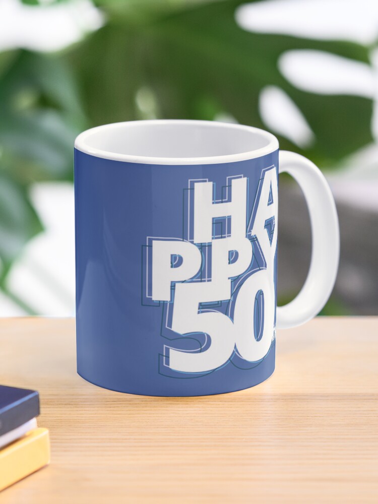Thumbnail 1 of 6, Coffee Mug, happy 50 years designed and sold by FunnyNoMark.