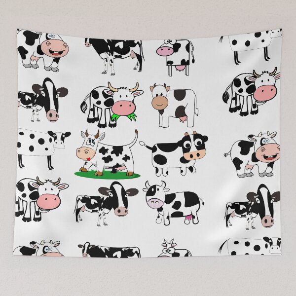 Item preview, Cartoon simple happy cows  designed and sold by GeoffBeattie.
