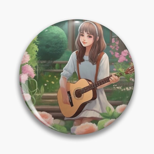 Item preview, GIRL PLAYING GUITAR designed and sold by TrendArt44k.
