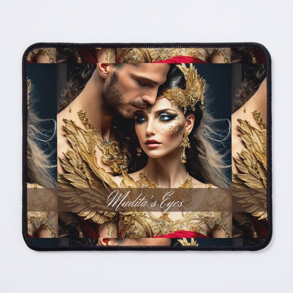 Item preview, Muditas Eyes Divine Masculine and Feminine Couple Golden Branding Sticker designed and sold by MuditasEyes.