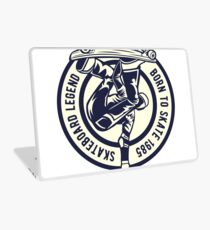 SKATEBOARD LEGEND BORN TO SKATE 1985 T-SHIRT Laptop Skin