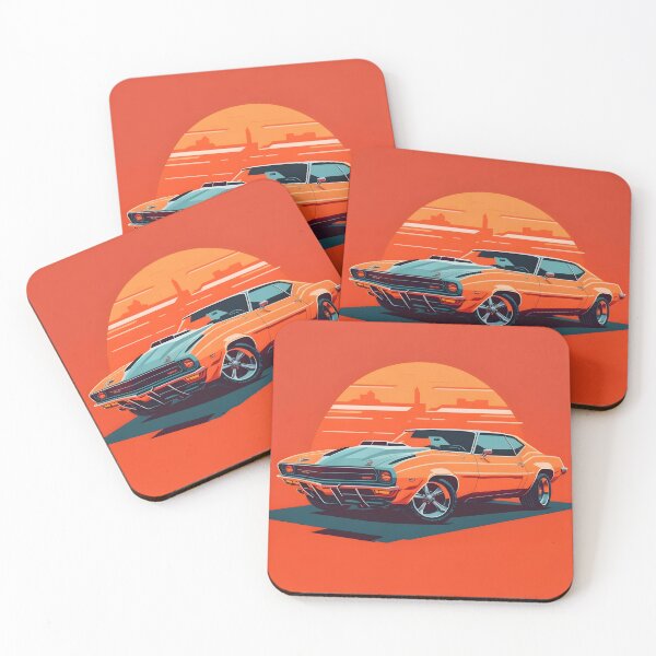 Artikelvorschau, Sunset Velocity: Retro-Vintage-Sportwagen in zeitloser Pracht entworfen und verkauft von Ceemko's Vintage Corner.