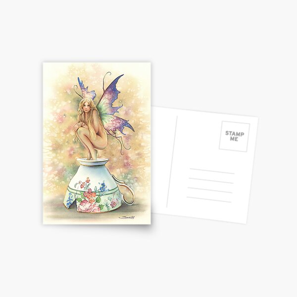 Tea Cup Fairy Postcard