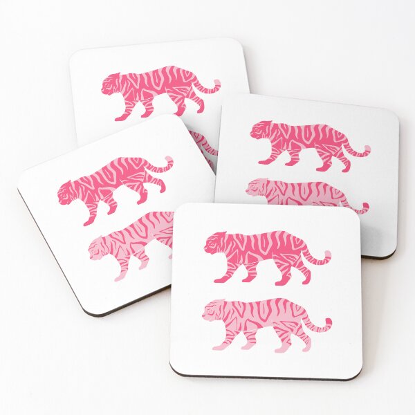 Item preview, Tiger pink sticker set hot pink designed and sold by ApricotBlossom.