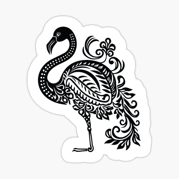 Buy Flamingo Line Drawing Custom Flamingo Tattoo by Pasadya Online in India   Etsy