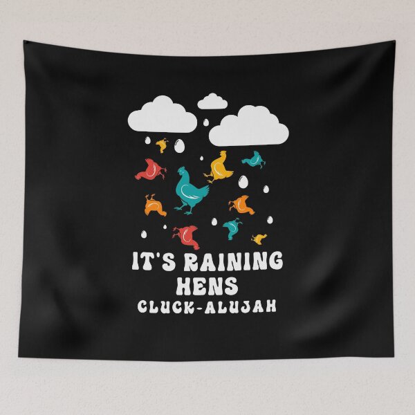 Aperçu de l'œuvre Raining Hens Farm Chicken Gifts Funny Country Chicken créée et vendue par KsuAnn.