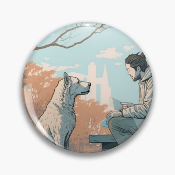 Item preview, A man and his dog look at each other designed and sold by isBotStore.