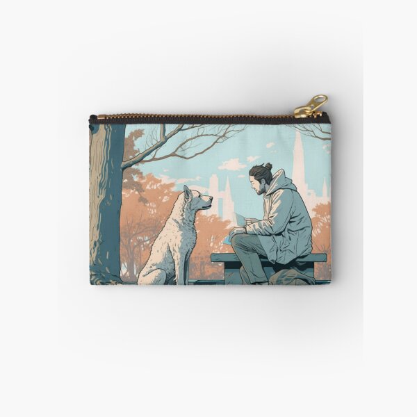 Item preview, A man and his dog look at each other designed and sold by isBotStore.