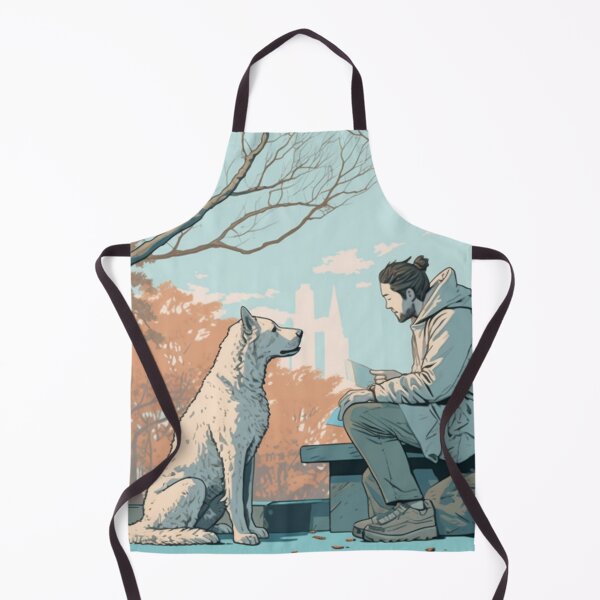 Item preview, A man and his dog look at each other designed and sold by isBotStore.