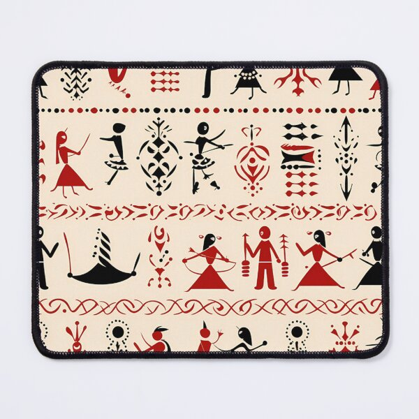Item preview, Pattern Warli designed and sold by MTJ-Mushrooms.
