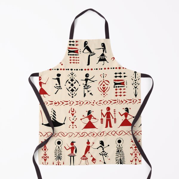 Item preview, Pattern Warli designed and sold by MTJ-Mushrooms.