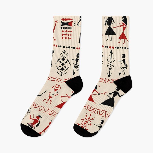 Item preview, Pattern Warli designed and sold by MTJ-Mushrooms.