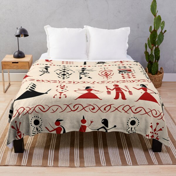 Item preview, Pattern Warli designed and sold by MTJ-Mushrooms.