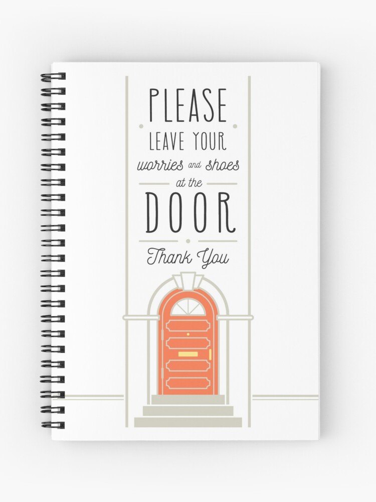 Remove Your Shoes Sign Spiral Notebook